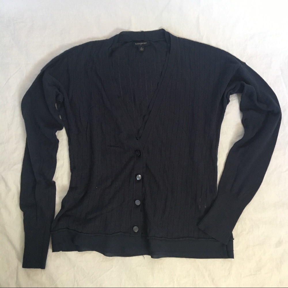Banana Republic Navy Blue Cardigan, XL